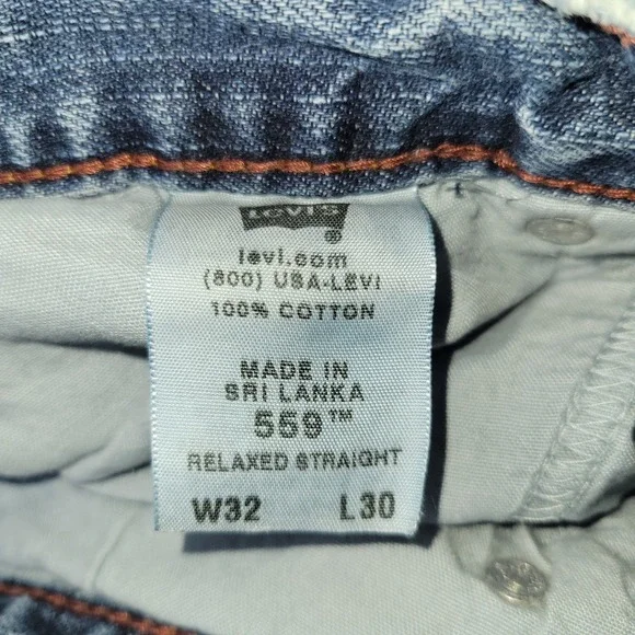 Levi Strauss & Co Mens Relaxed Straight Blue Denim Jeans‎ W32 L30 - Picture 5 of 5